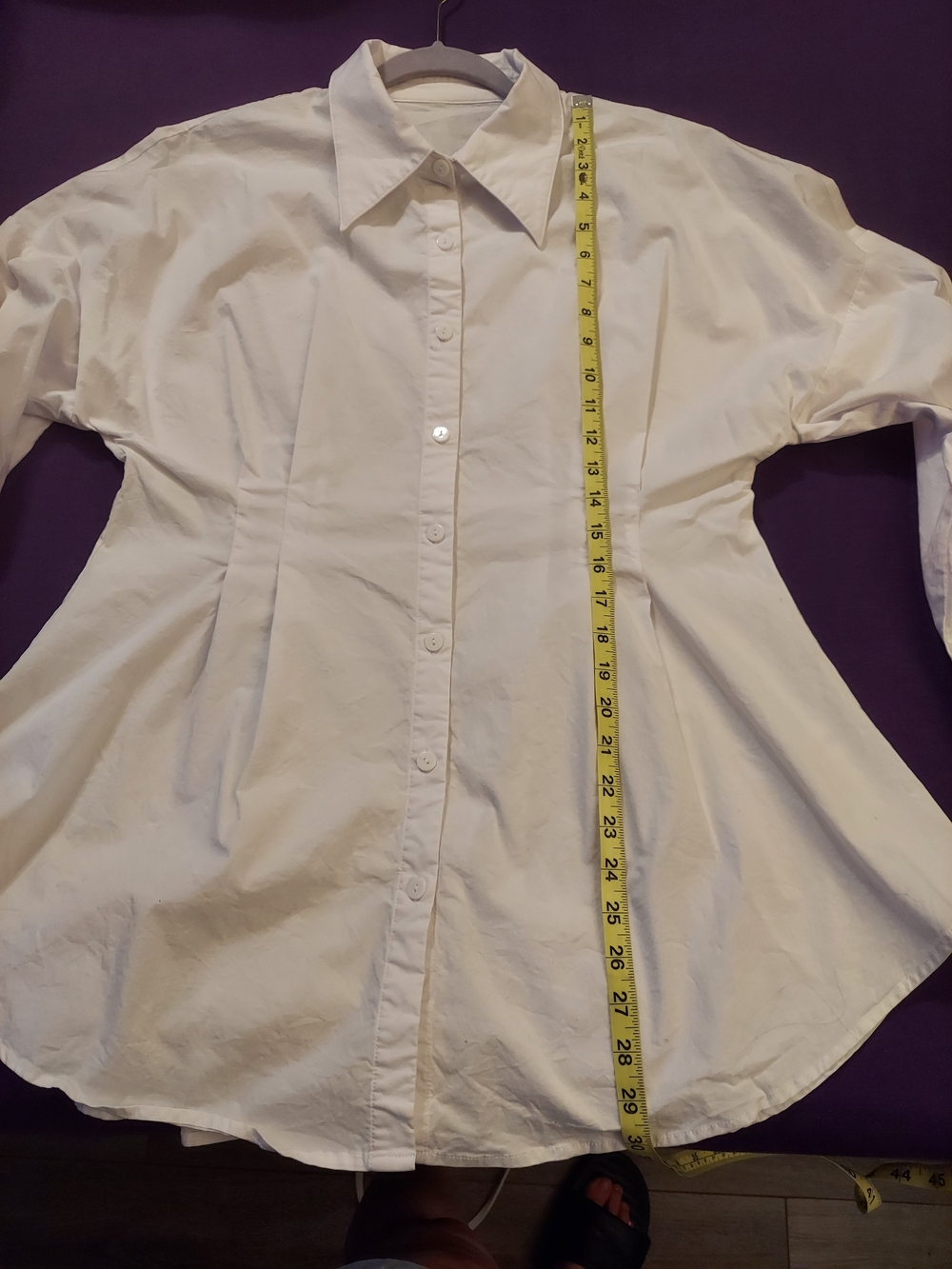 Size 14 Blackmilk White Button-Down Peplum Shirt, Cinched Waist. Like New.